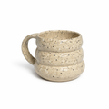 Sand Speckled Ribbed Mug
