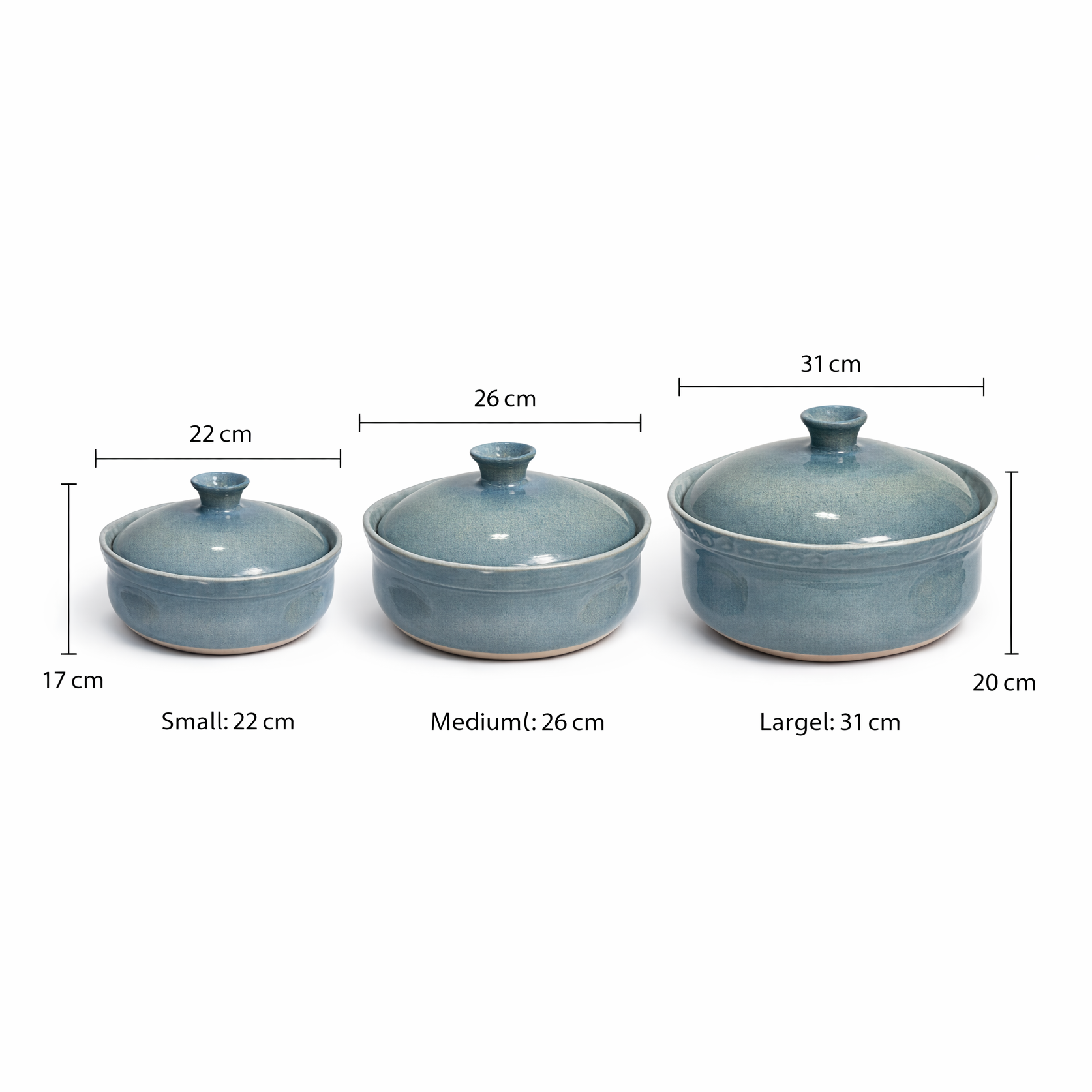 Sage Hearth Covered Serving Set - 3 Pieces