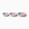 Blush & Aqua Heart Bowl Set - 3 Piece Collection