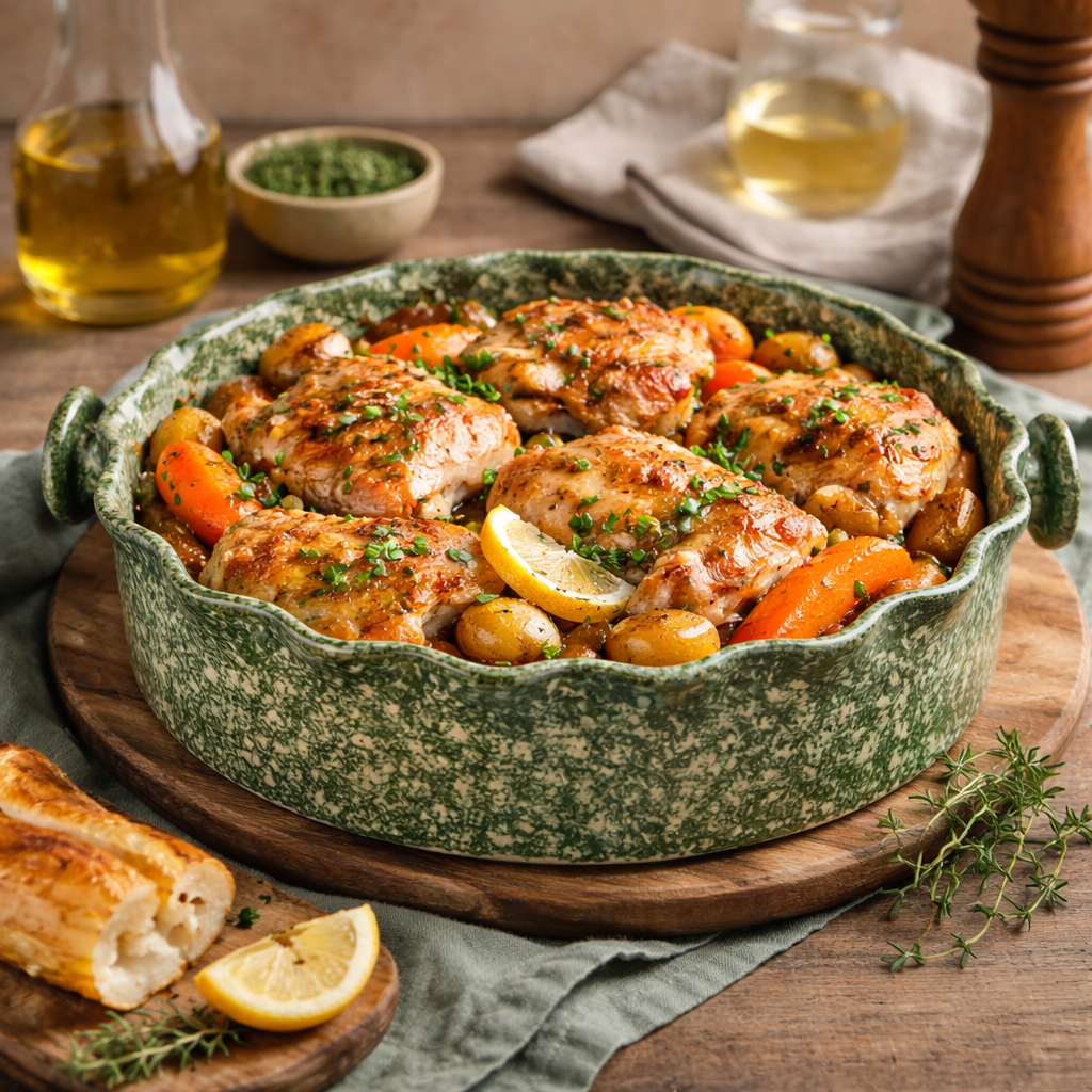 Verdant Hearth Serving Dish