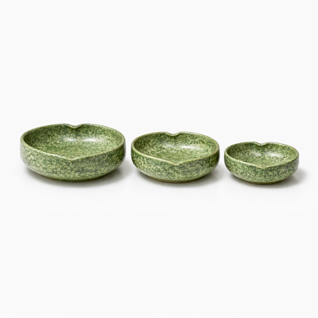 Verdant Meadow Heart Bowl Set – 3 Piece Collection