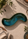 Emerald Wave Serving Platter