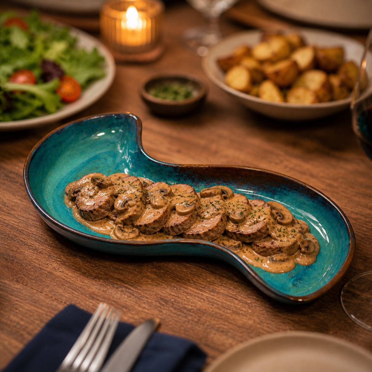 Aqua Wave Serving Platter