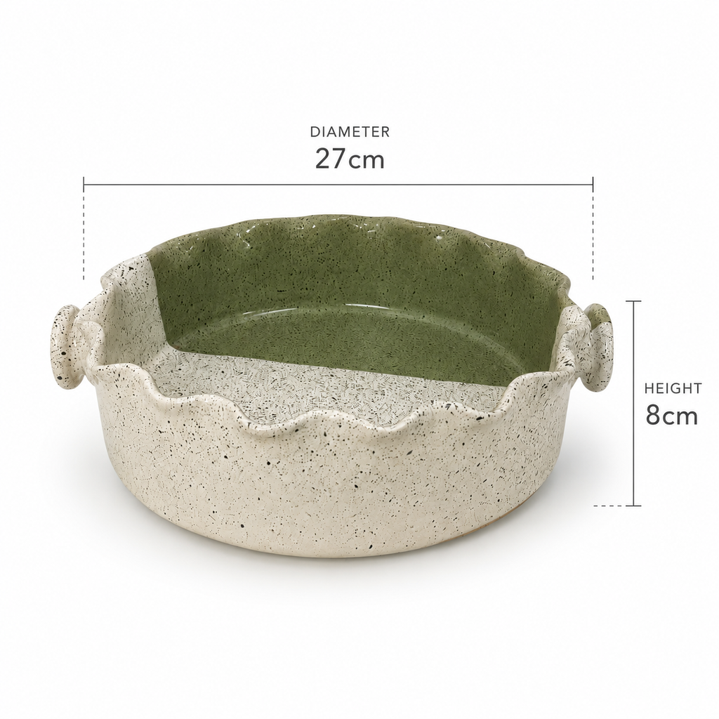 Sage Scallop Serving Dish
