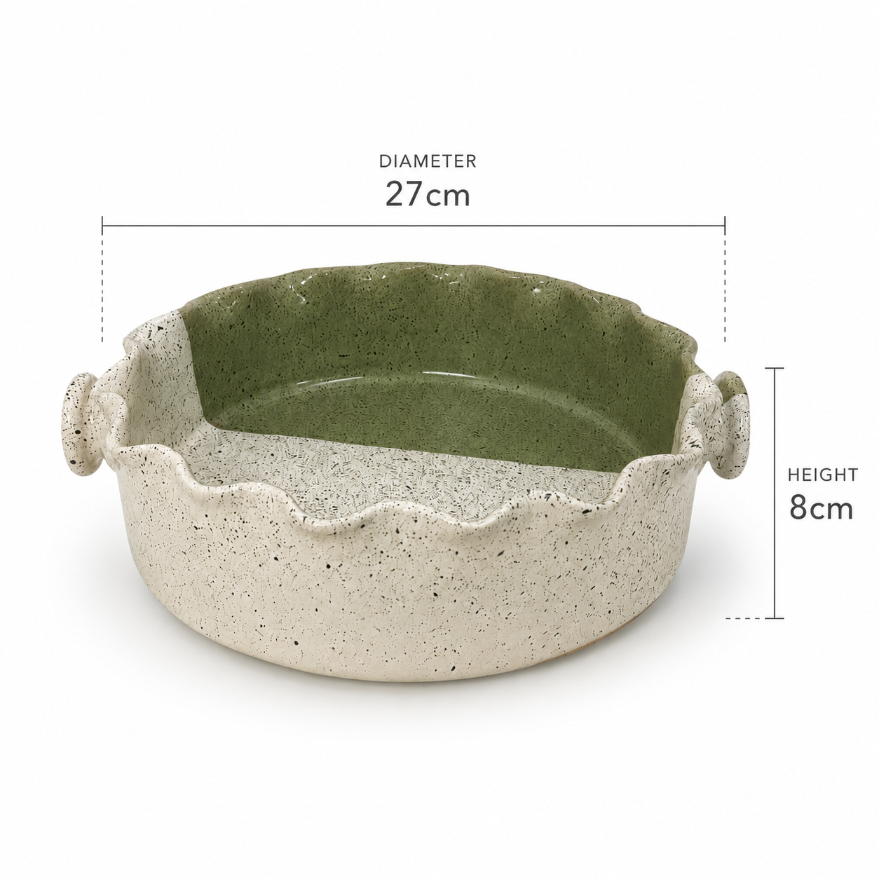 Sage Scallop Serving Dish