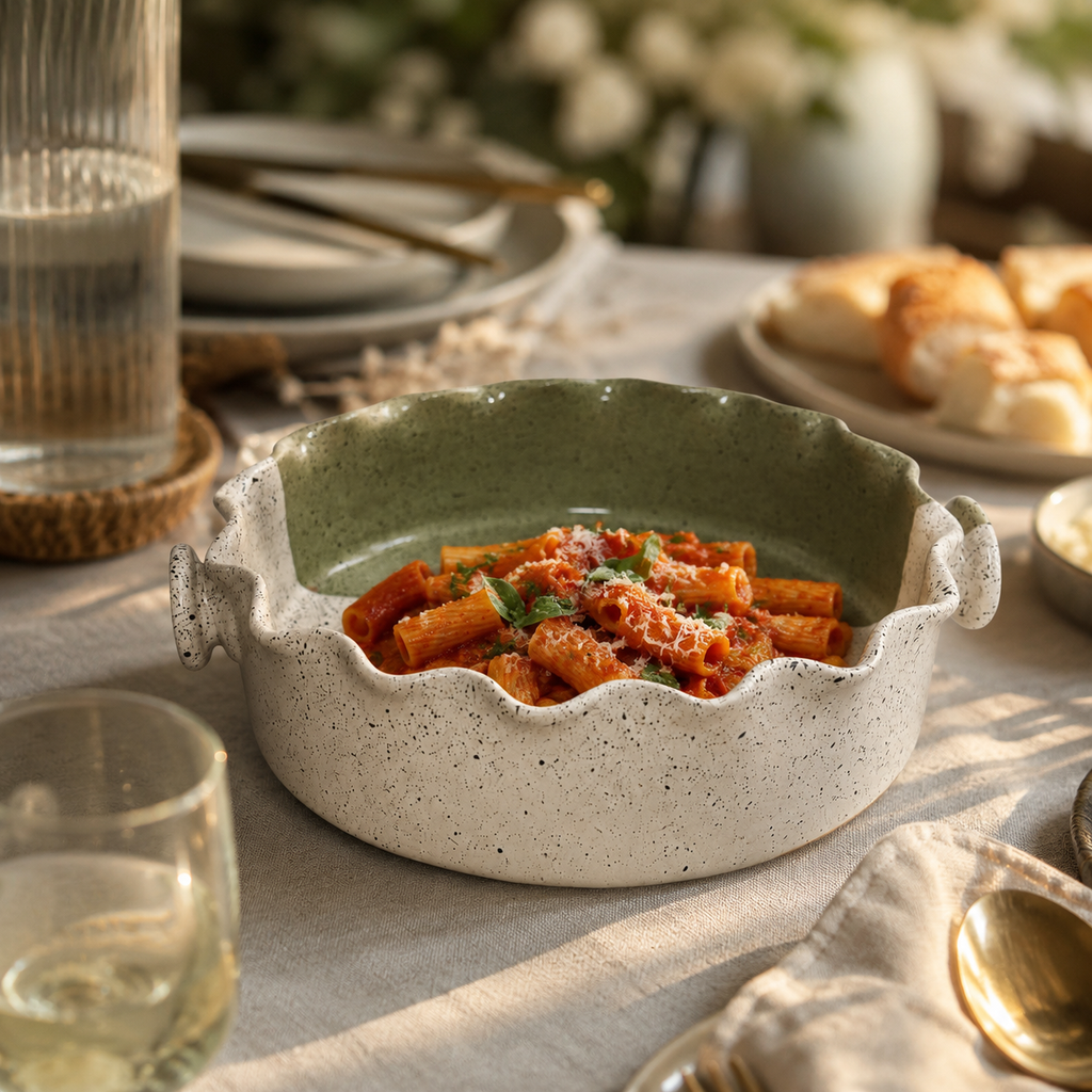 Sage Scallop Serving Dish
