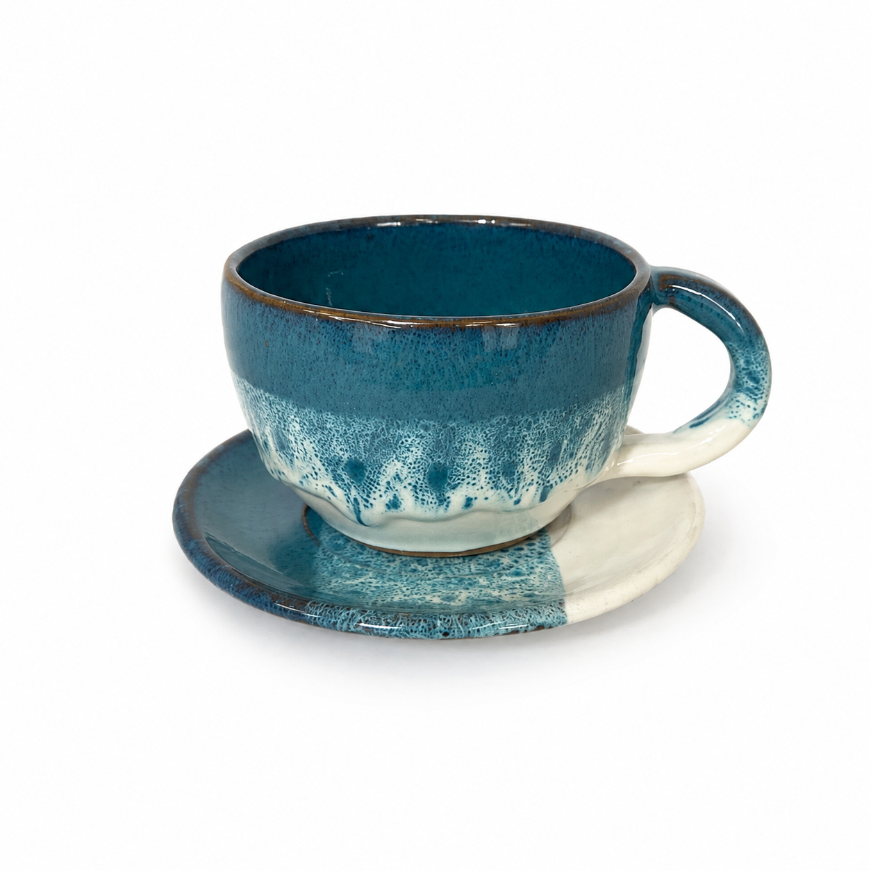 Ocean Blue Tea Cup & Saucer
