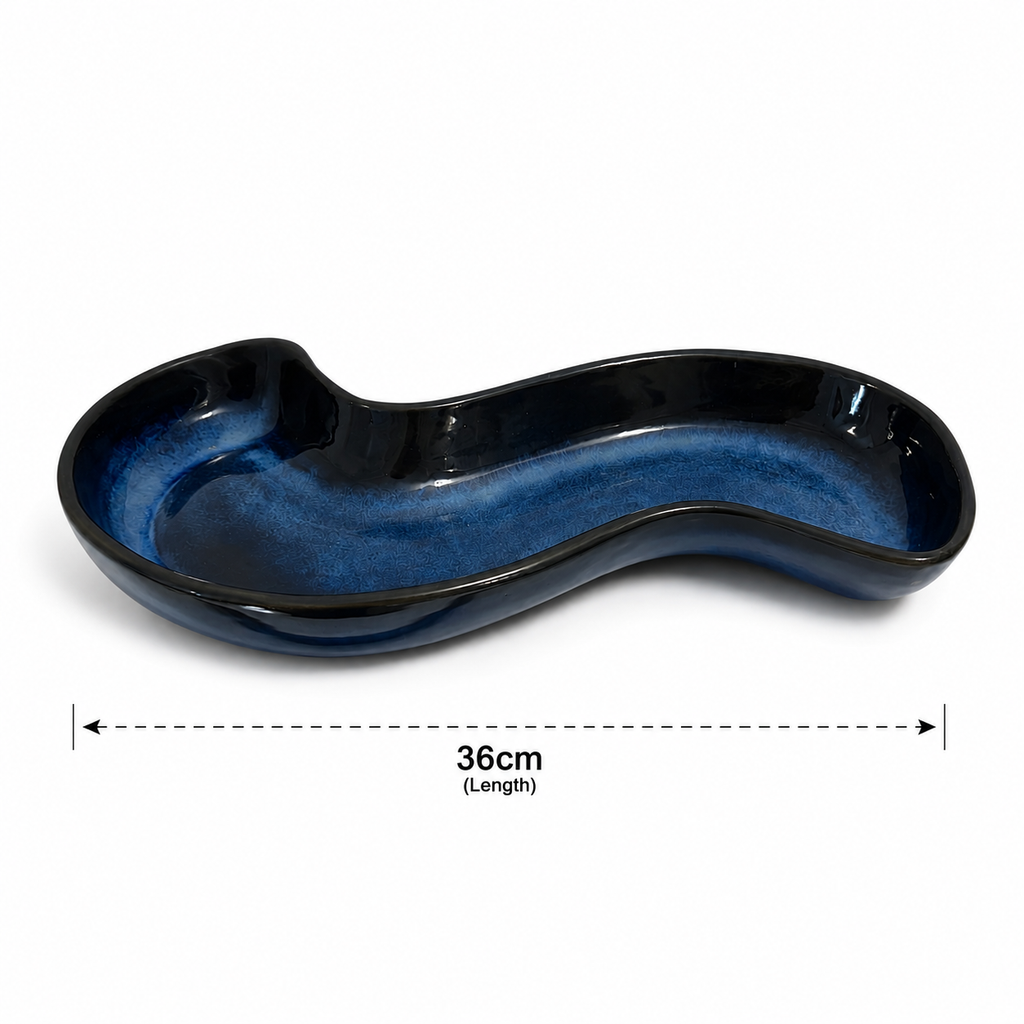 Midnight Wave Serving Platter