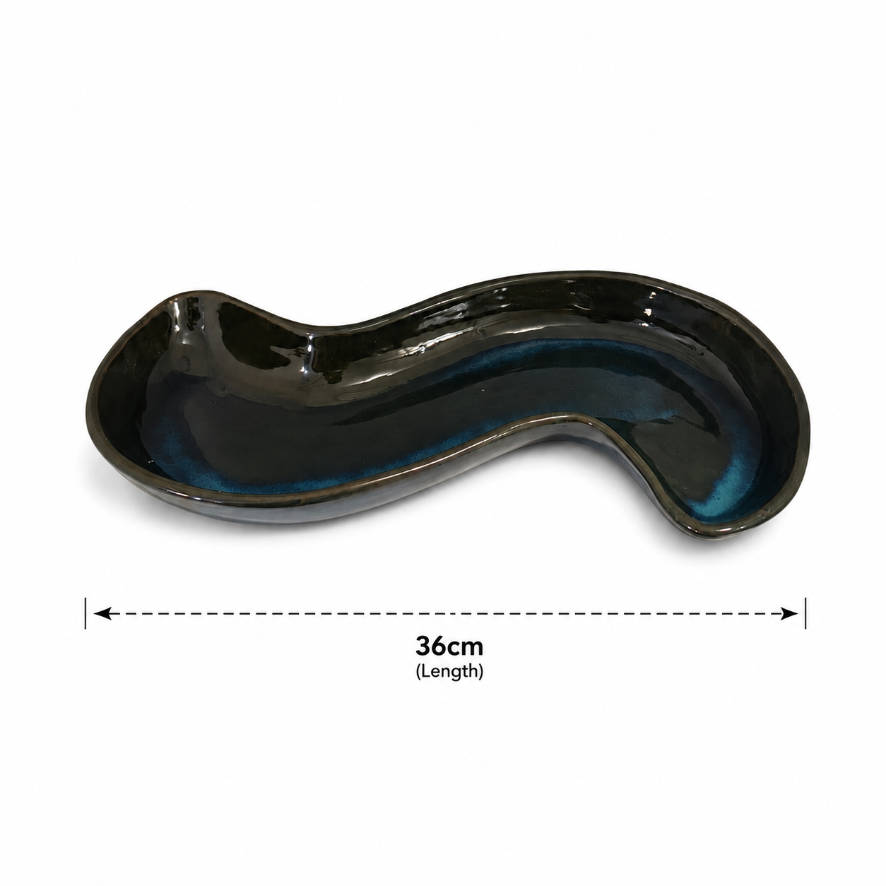Noir Wave Serving Platter