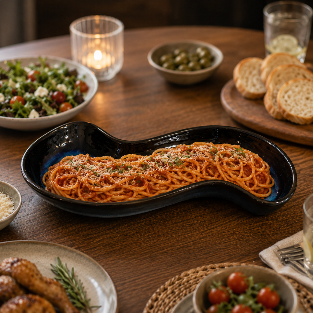 Noir Wave Serving Platter