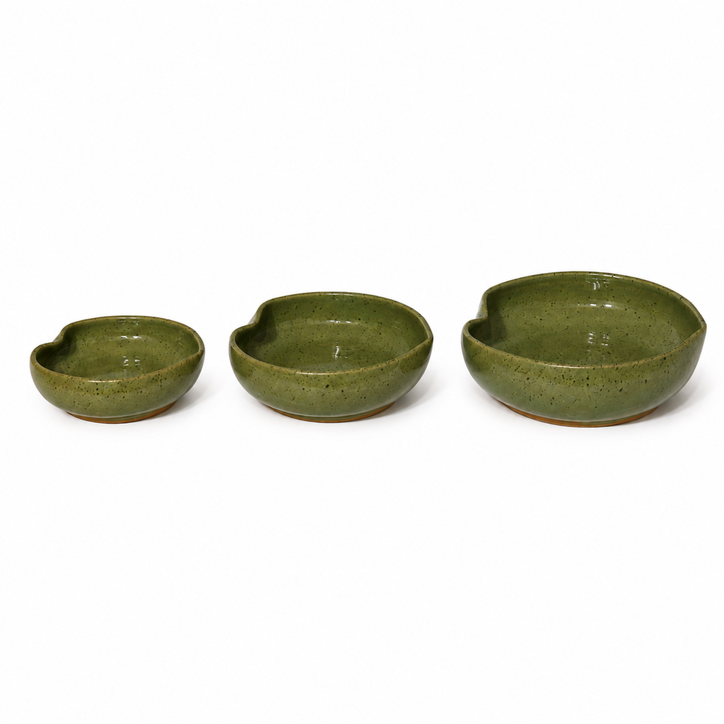 Olive Heart Bowl Set — 3 Piece Collection