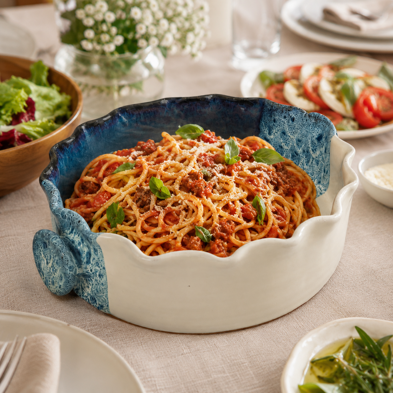 Ocean Drip Serving Dish