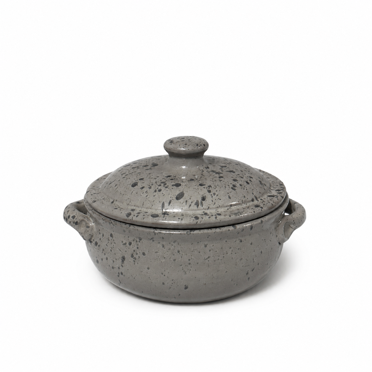 Grey Speckled Covered Dish – Small