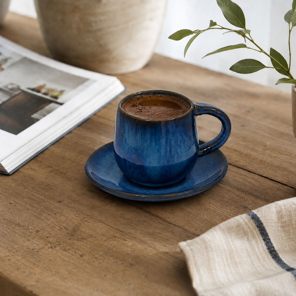 Deep Blue Espresso & Turkish Coffee Set