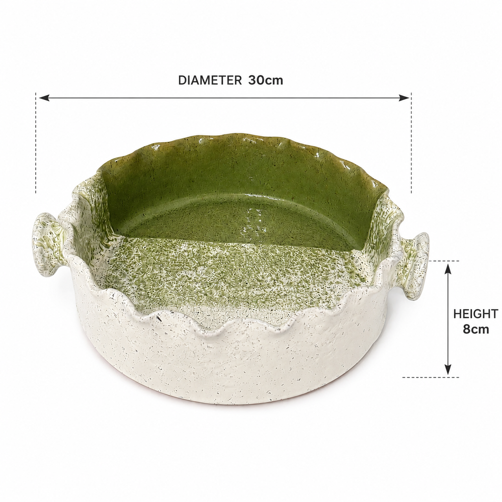 Moss Scallop Serving Dish