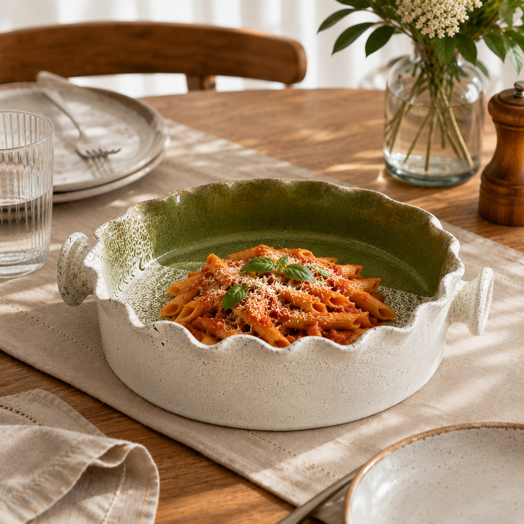 Moss Scallop Serving Dish