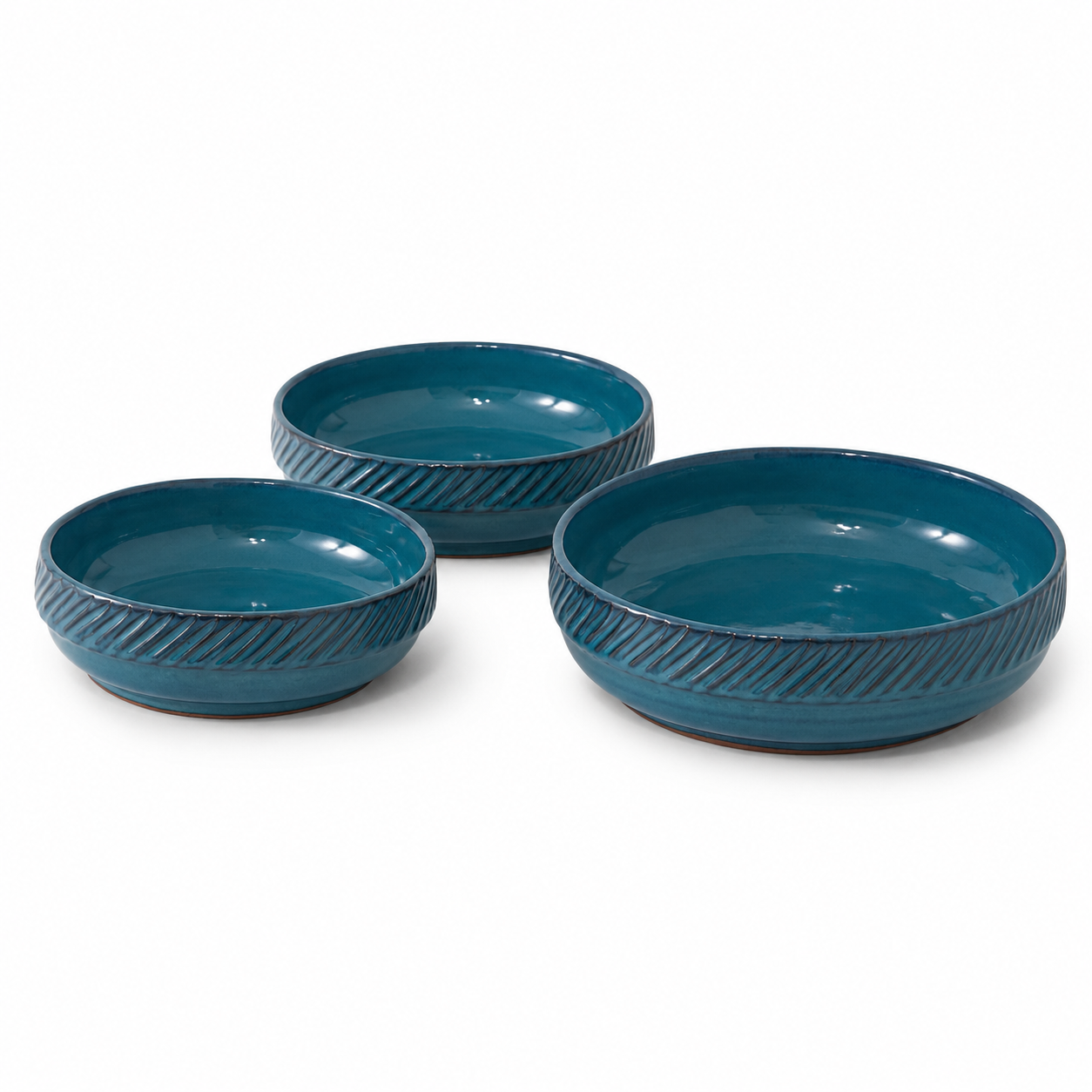 Deep Tide Serving Dish Set – 3 Piece Collection
