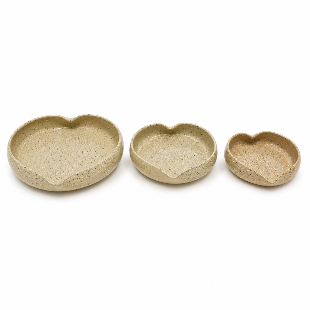 Sandstone Heart Bowl Set – 3 Piece Collection