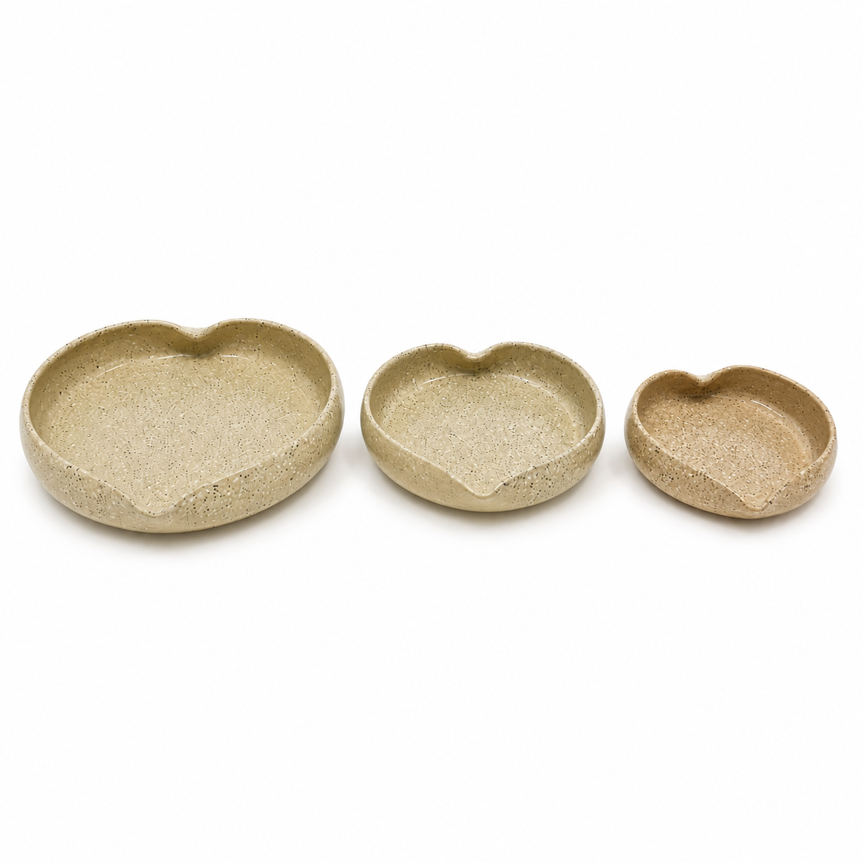 Sandstone Heart Bowl Set – 3 Piece Collection