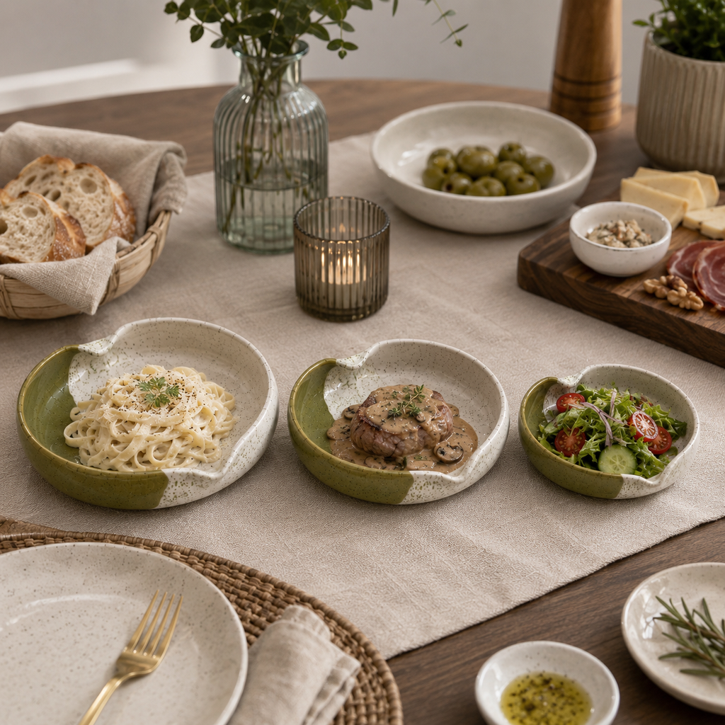 Olive Grove Heart Bowl Set – 3 Piece Collection