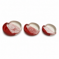 Ruby Red Heart Bowl Set – 3 Piece Collection