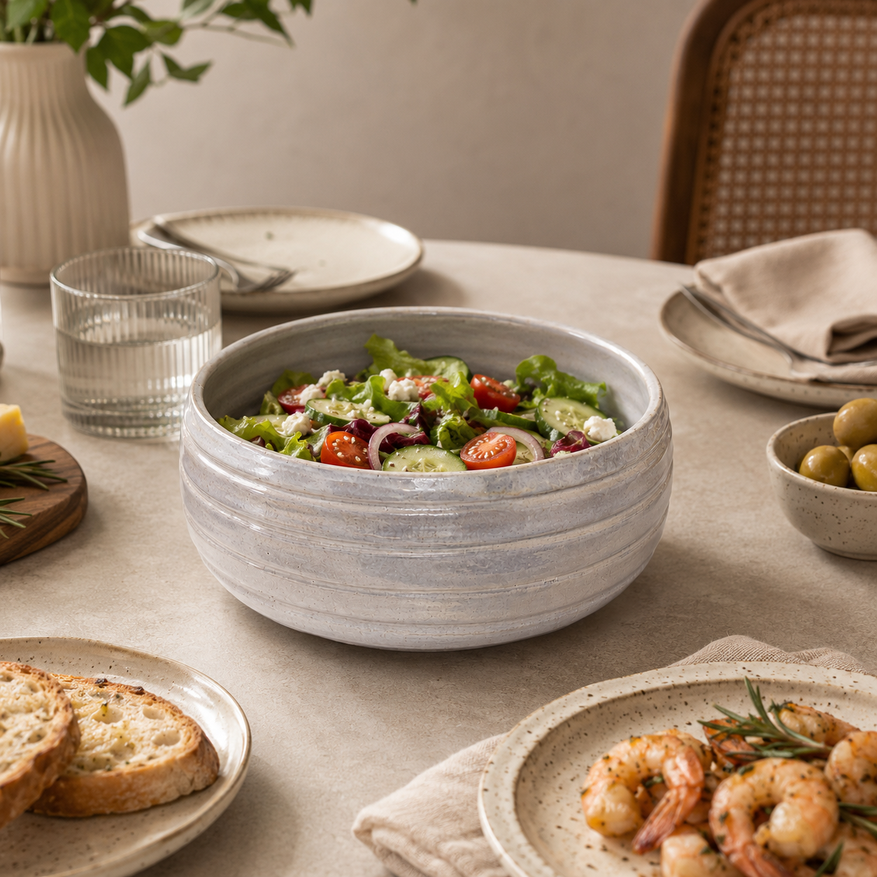 Pearl White Serving Bowl | Bayt Selections Special