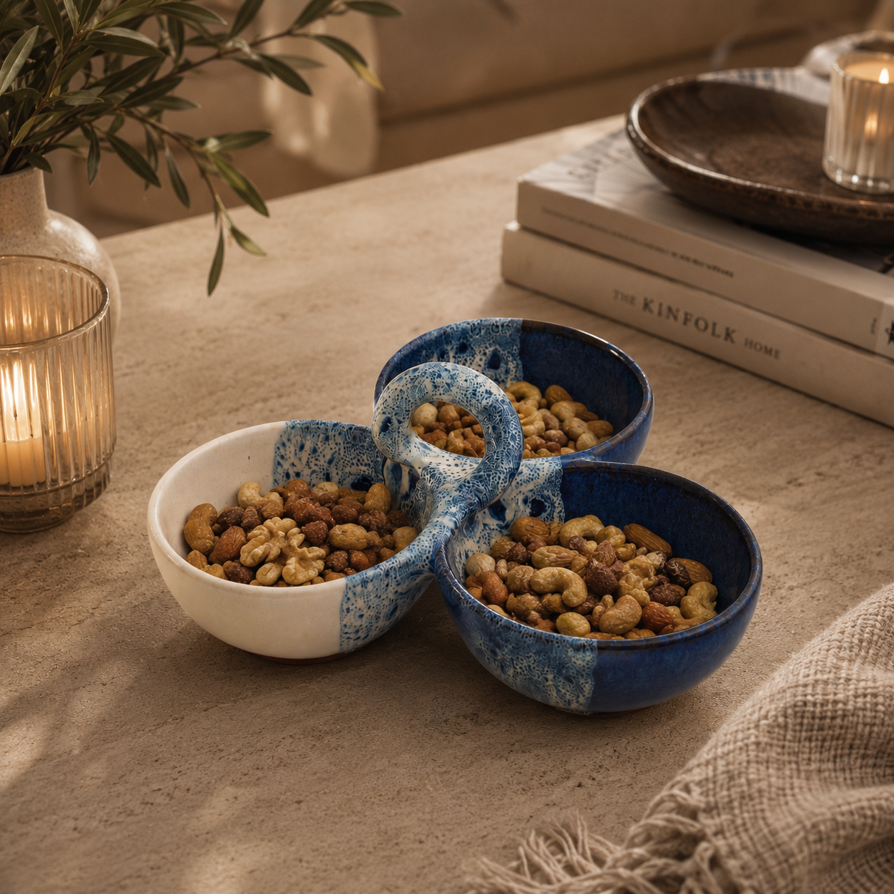 Coastal Trio Serving Bowl – 3 Section