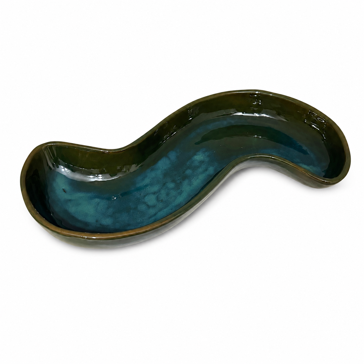 Emerald Wave Serving Platter