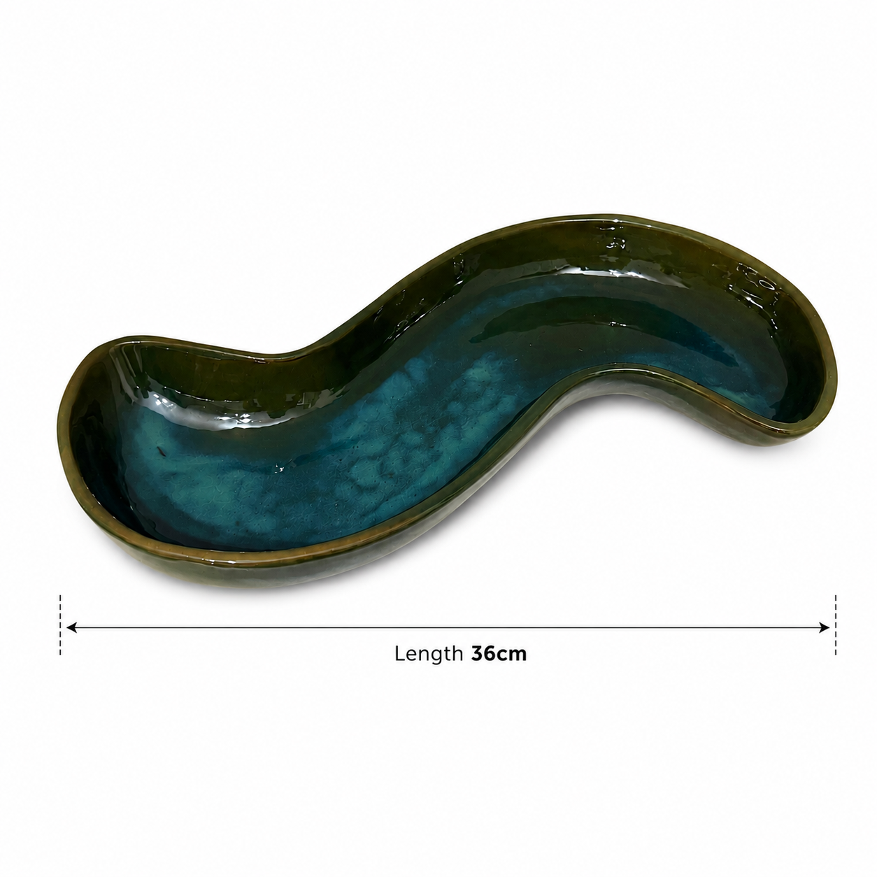 Emerald Wave Serving Platter