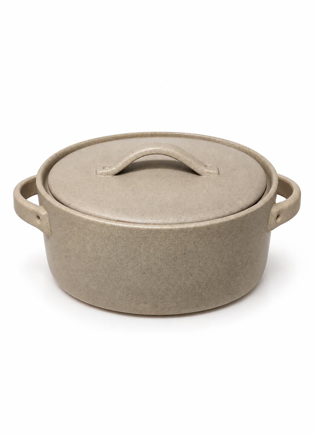 Speckled Taupe Covered Dish – Large