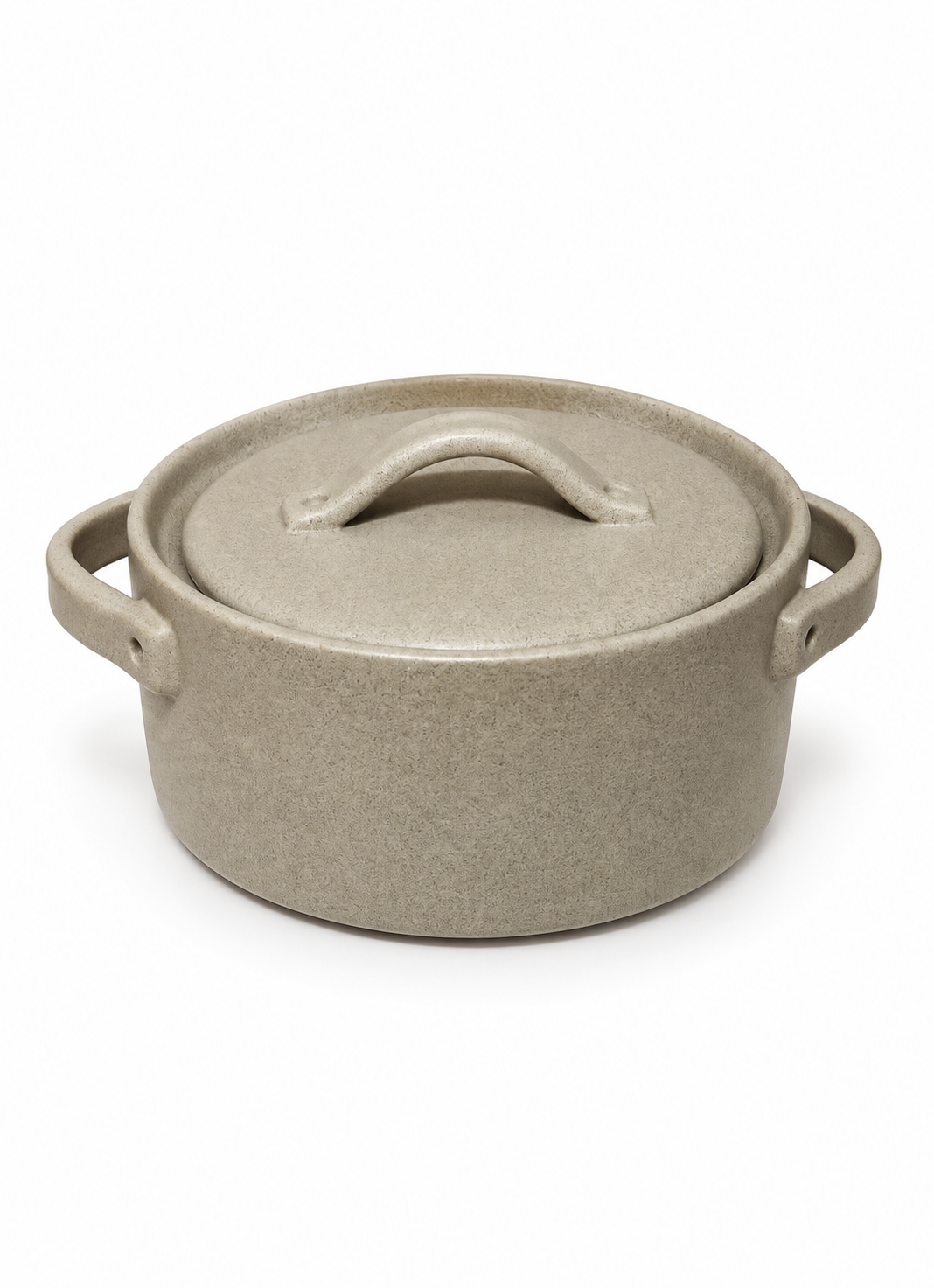 Speckled Taupe Covered Dish – Medium