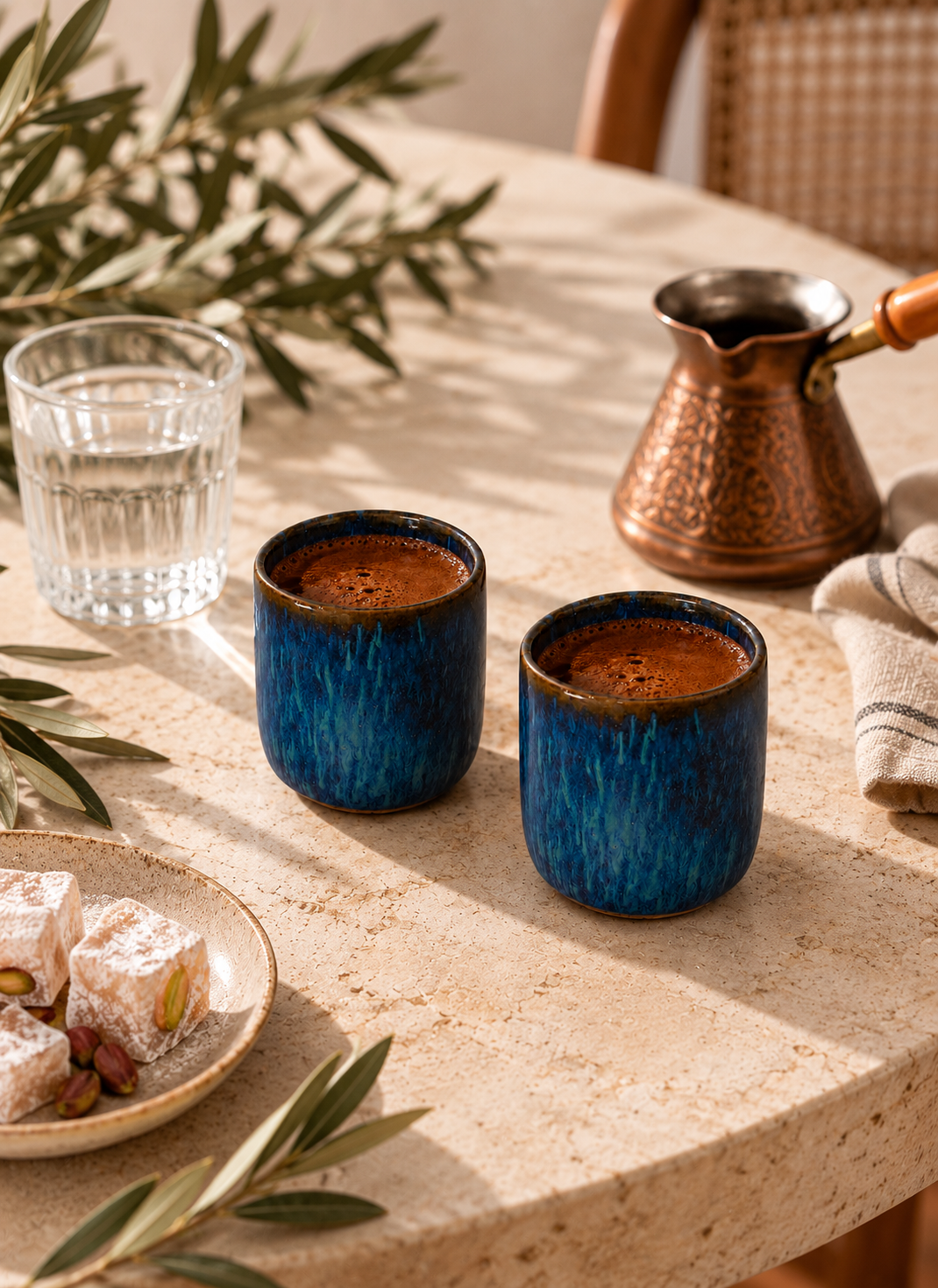 Blue Coffee Shot Cup - Set of 2