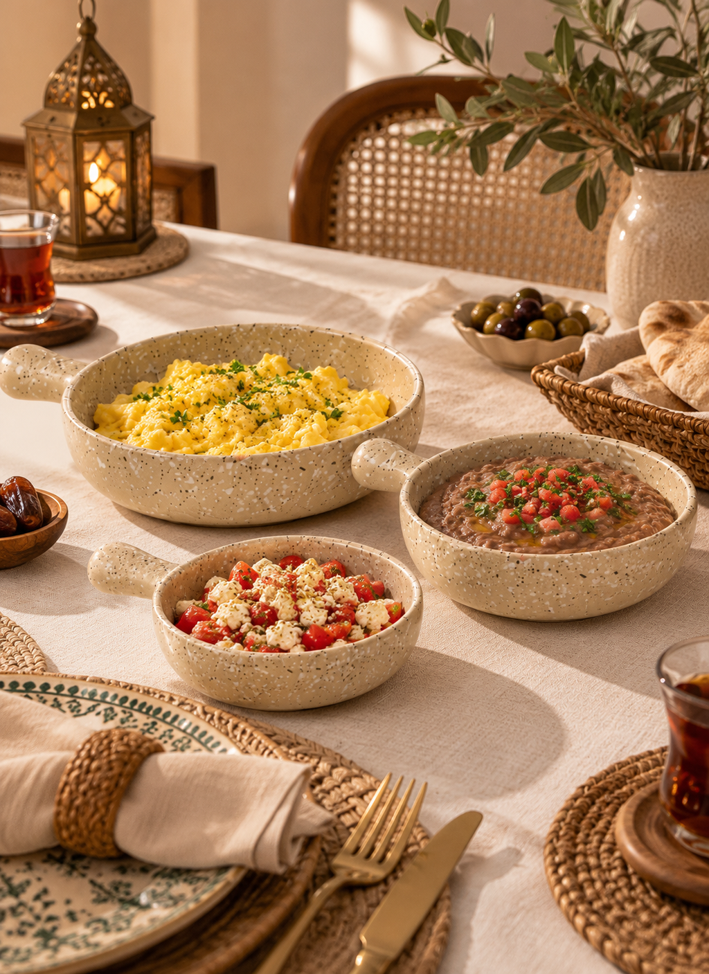 Sandstone Skillet Serving Set – 3 Piece Collection