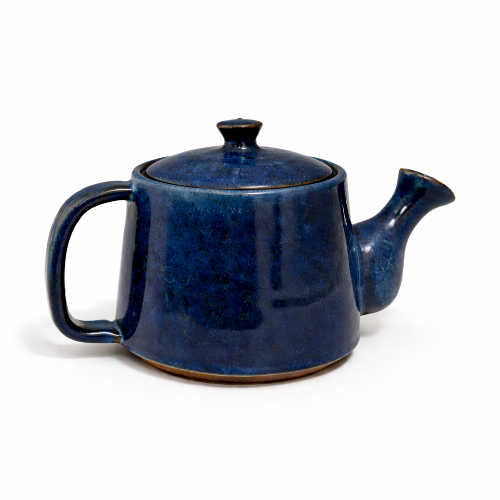 Midnight Bloom Pottery Teapot