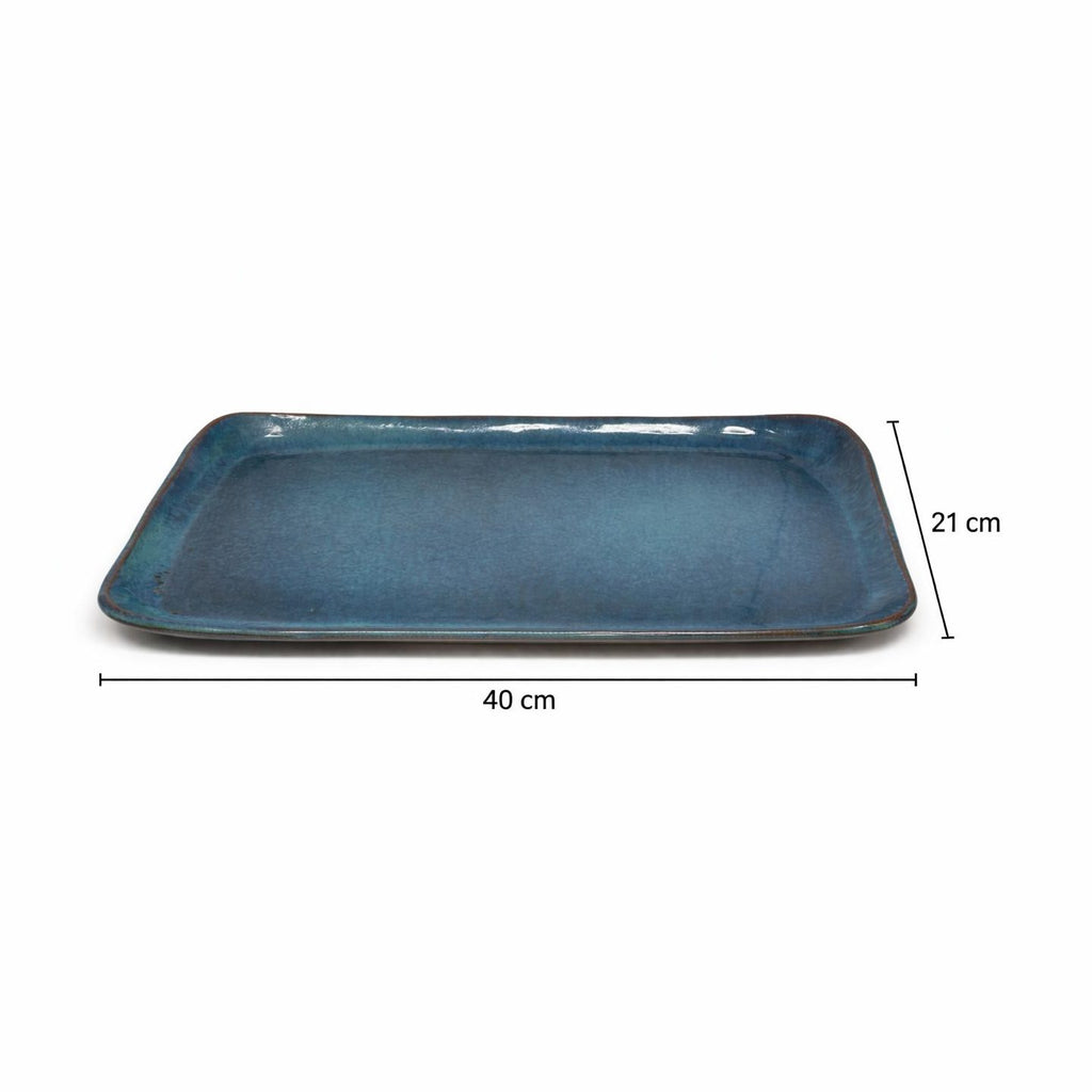 Azure Rectangular Serving Dish –  Large 40 cm