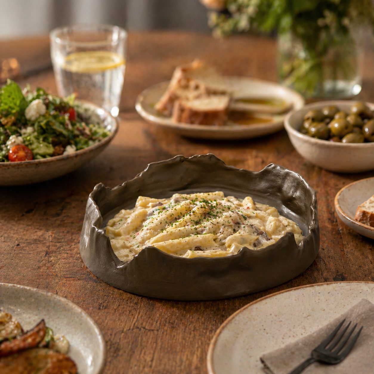 Verdant Sculpted Serving Bowl - Medium