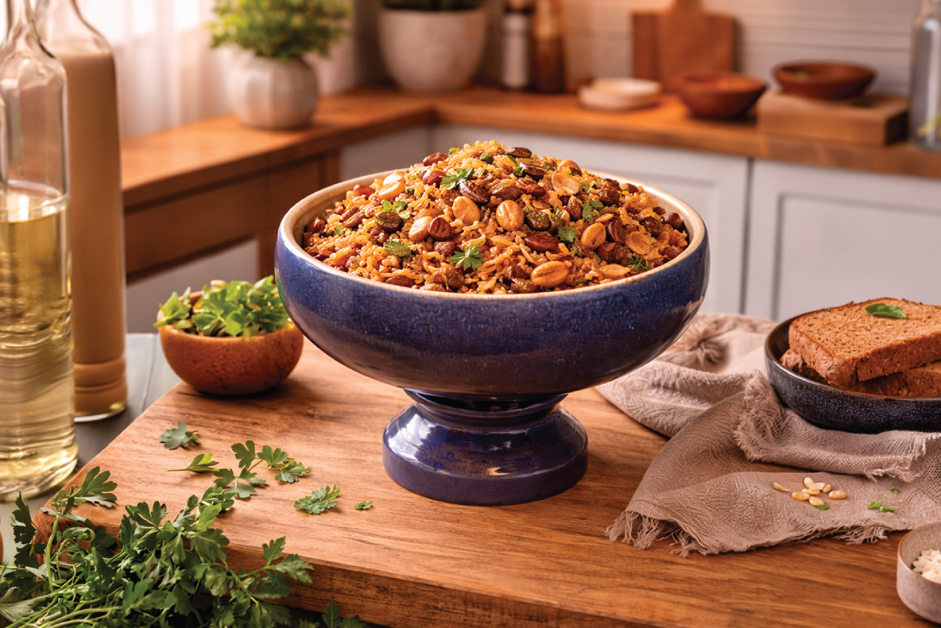 Midnight Pedestal Serving Bowl