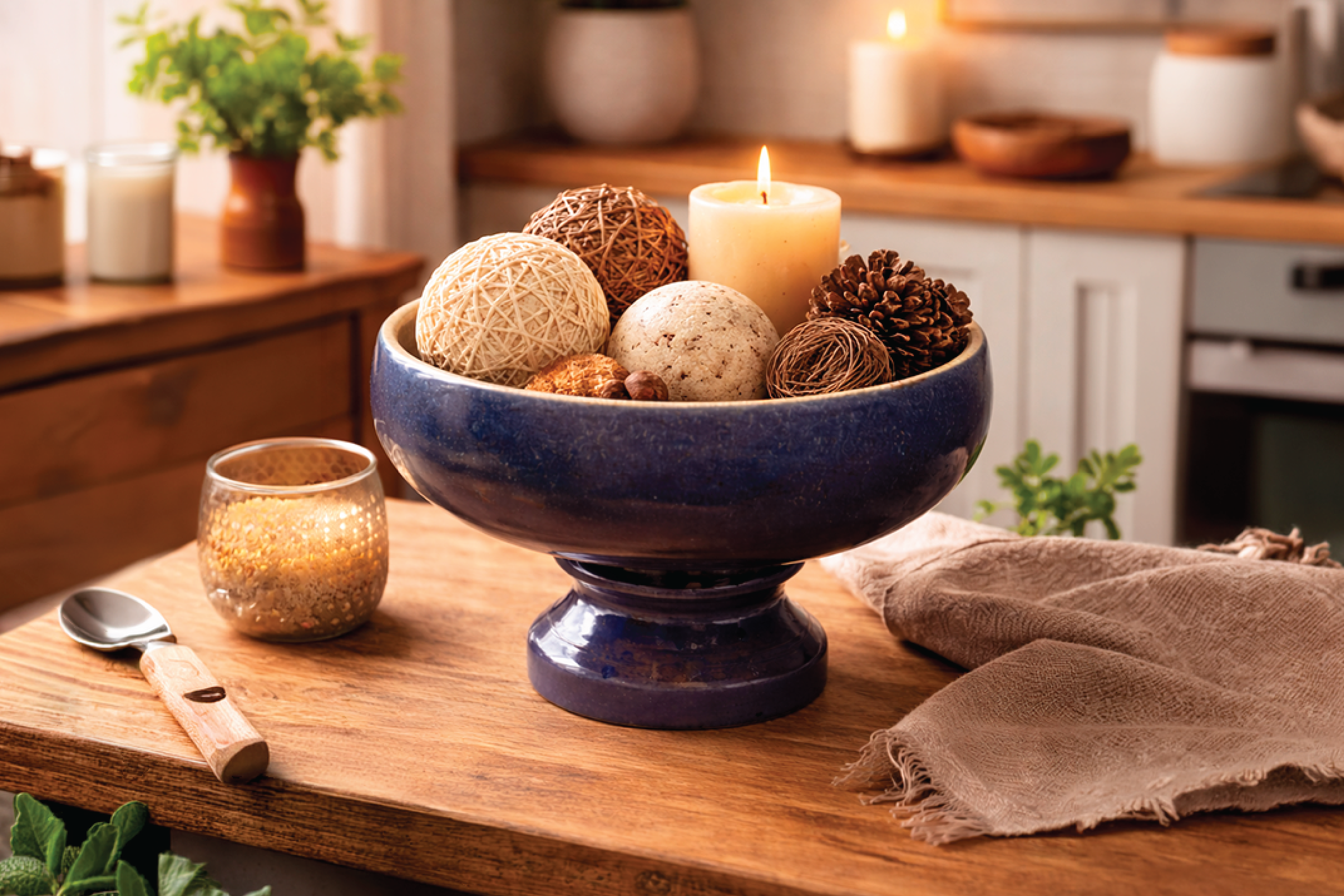 Midnight Pedestal Serving Bowl
