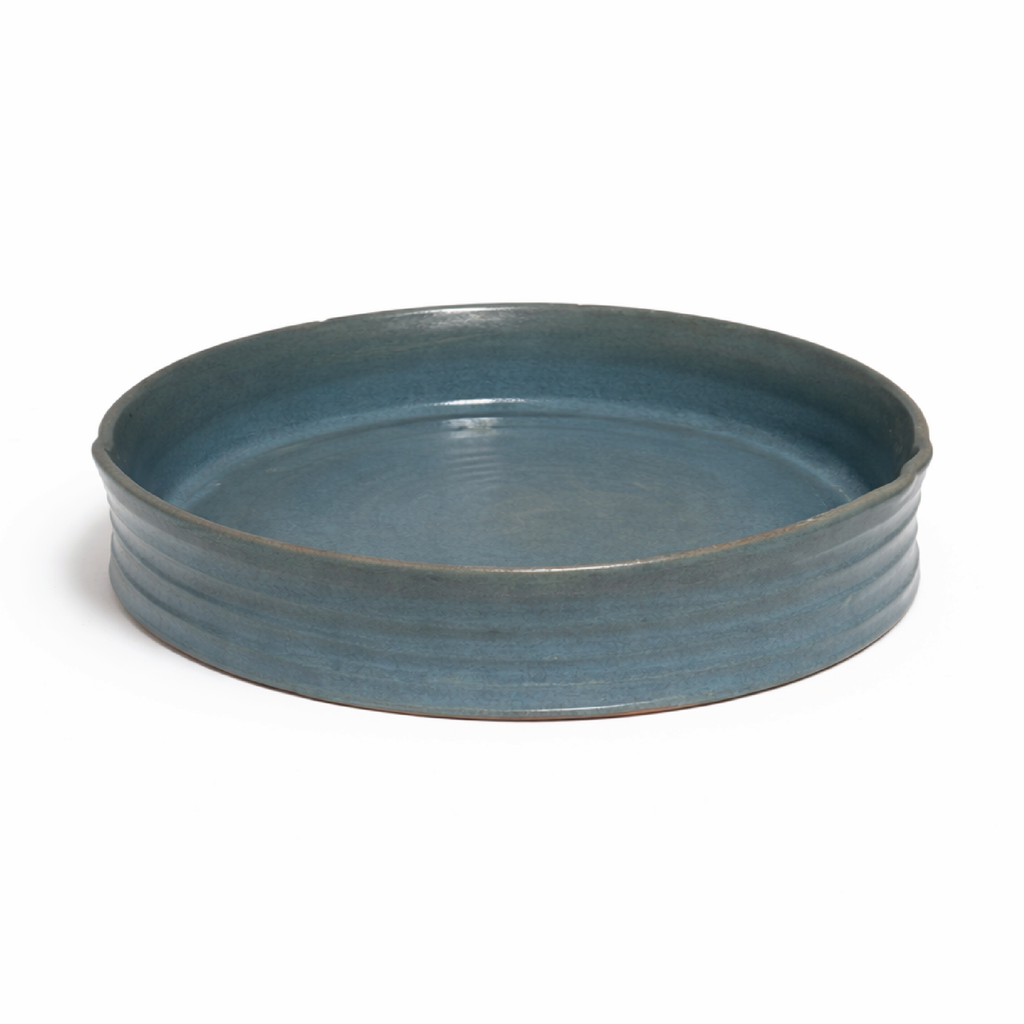 Azure Glazed Serving Dish